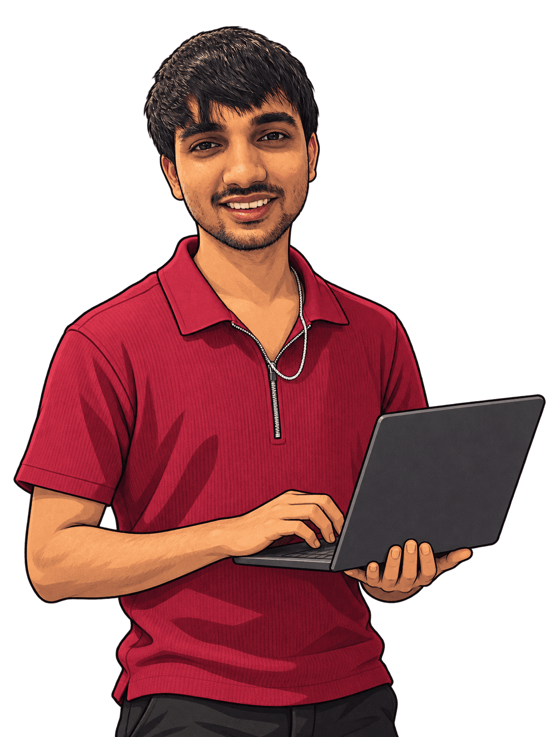 Illustrated portrait of Piyush Patle