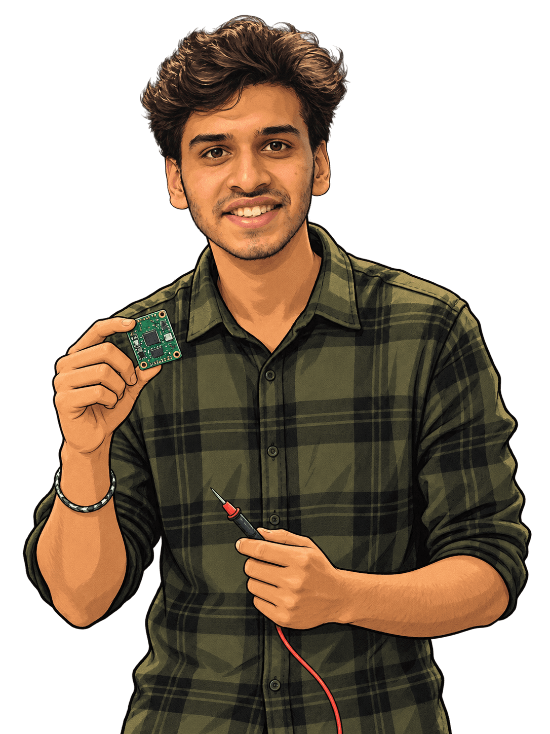 Illustrated portrait of Vishal Mutha